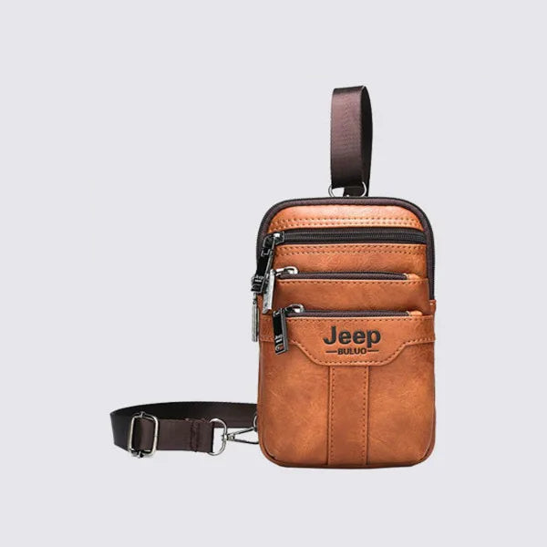 Outdoor leather bum bag