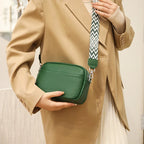 Soft minimalist leather crossbody bag