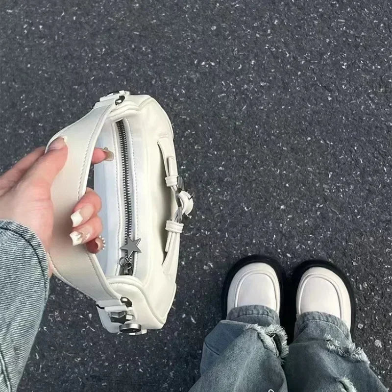Retro leather sling bag