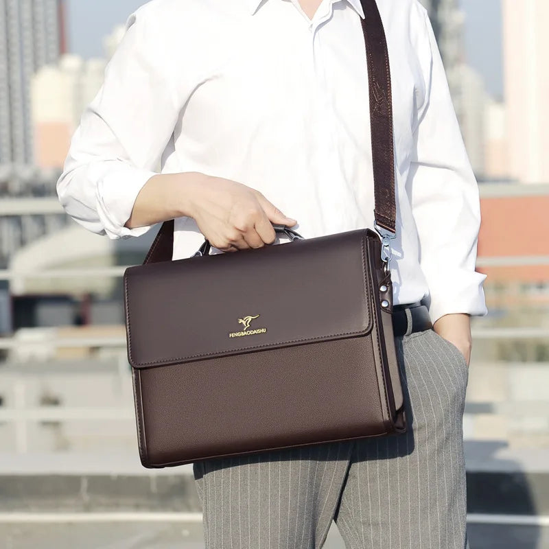 Men's formal leather briefcase