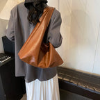 Women large leather hobo bag