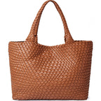 Trendy leather tote bag