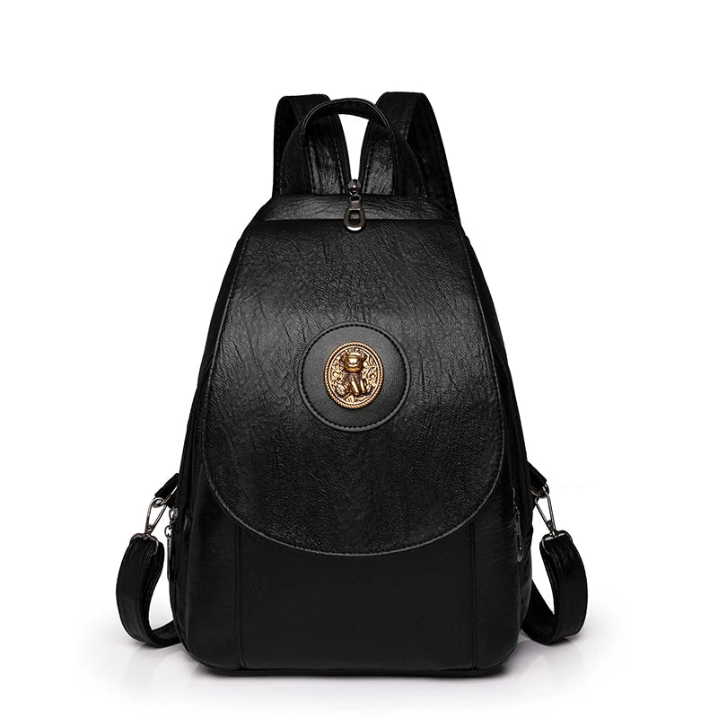 Women’s leather knapsack