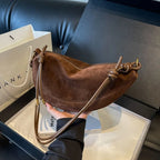 Women suede hobo bag