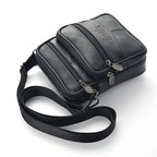 Structured leather crossbody bag