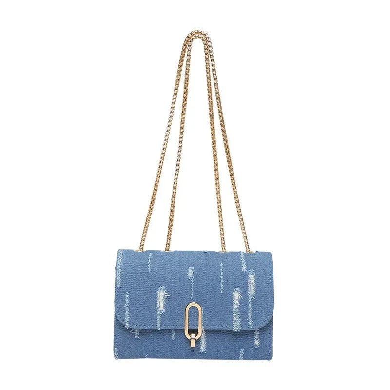 Casual washed denim purse for everyday outfits