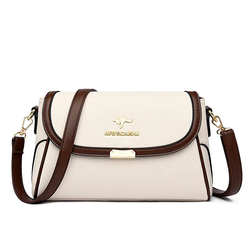 Versatile leather crossbody bag