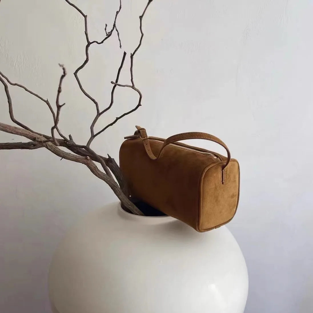 Chic suede purse for night outings