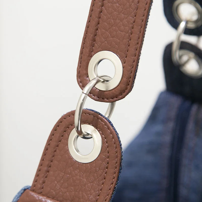 Casual denim slouch bag