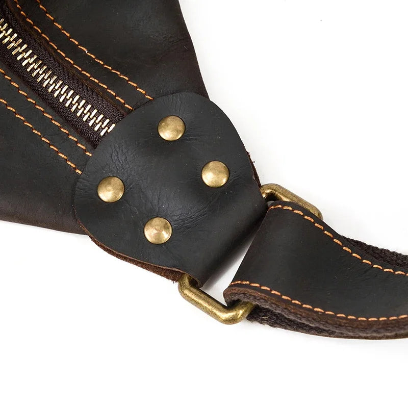 Full leather rucksack backpack