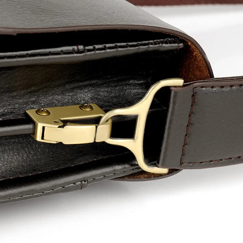 Sleek leather crossbody bag