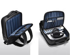 Business leather laptop backpack