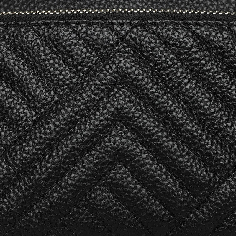 Textured leather crossbody bag