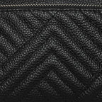 Textured leather crossbody bag