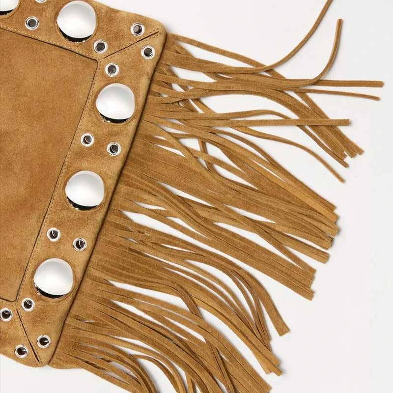 Soft suede shoulder purse