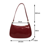 Shiny leather hobo bag