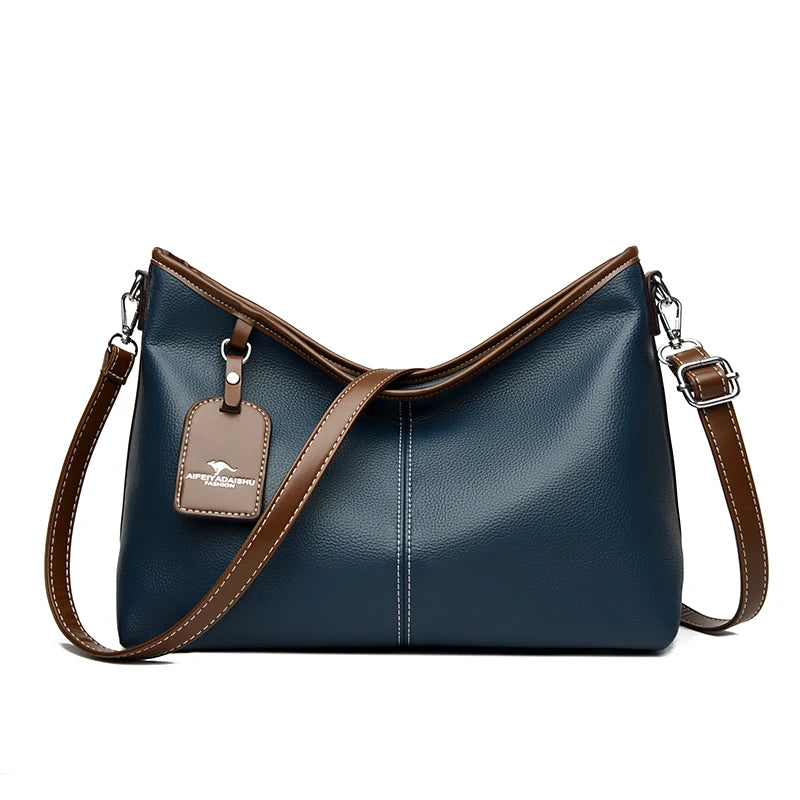 Leather handbag for work, shopping, or travel