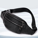 Travel-ready leather bum bag