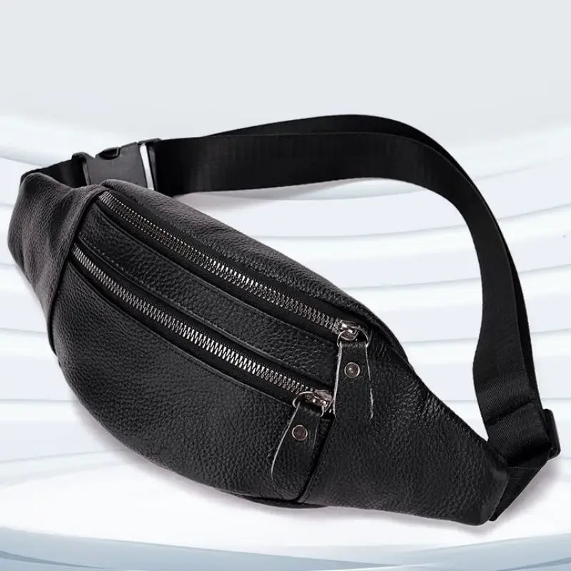 Travel-ready leather bum bag