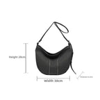 Soft washed denim shoulder bag with casual fold design