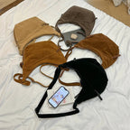 Slouchy suede shoulder bag