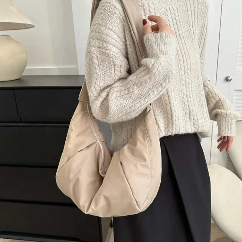 Casual nylon hobo bag