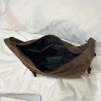 Slouchy suede shoulder bag