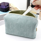 Corduroy cosmetic bag