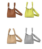 Square leather shoulder bag