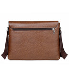 Soft leather laptop briefcase messenger bag