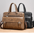 Classic leather briefcase for men