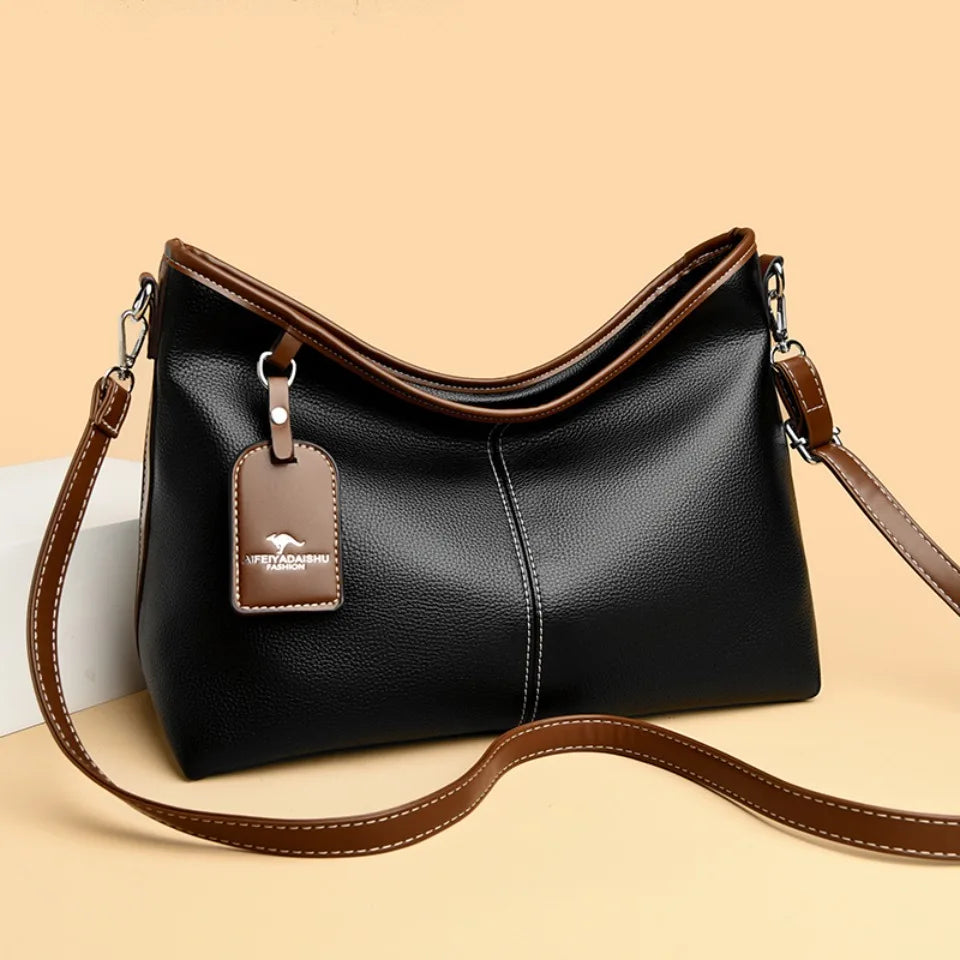 Leather handbag for work, shopping, or travel