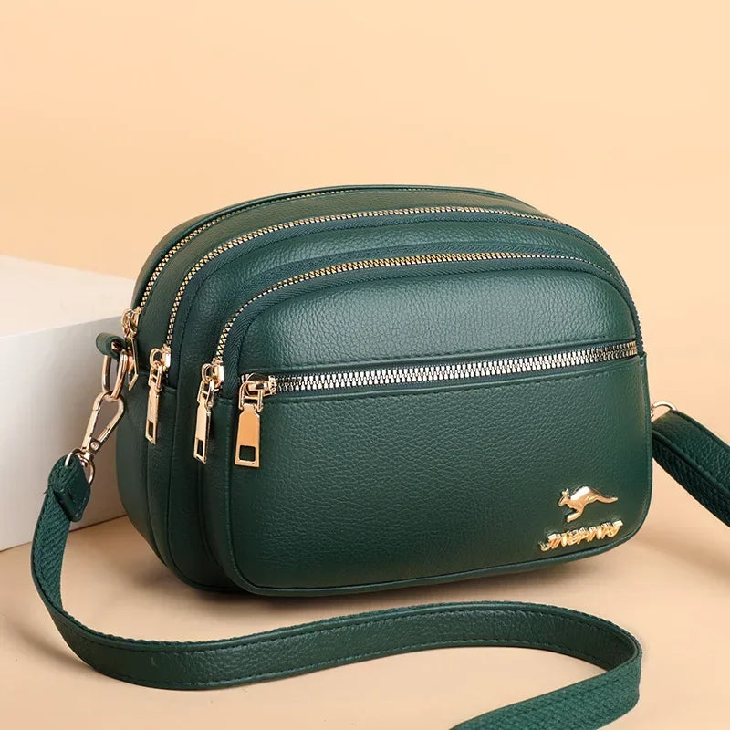 Retro leather shoulder purse