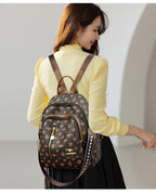 Modern leather backpack for women
