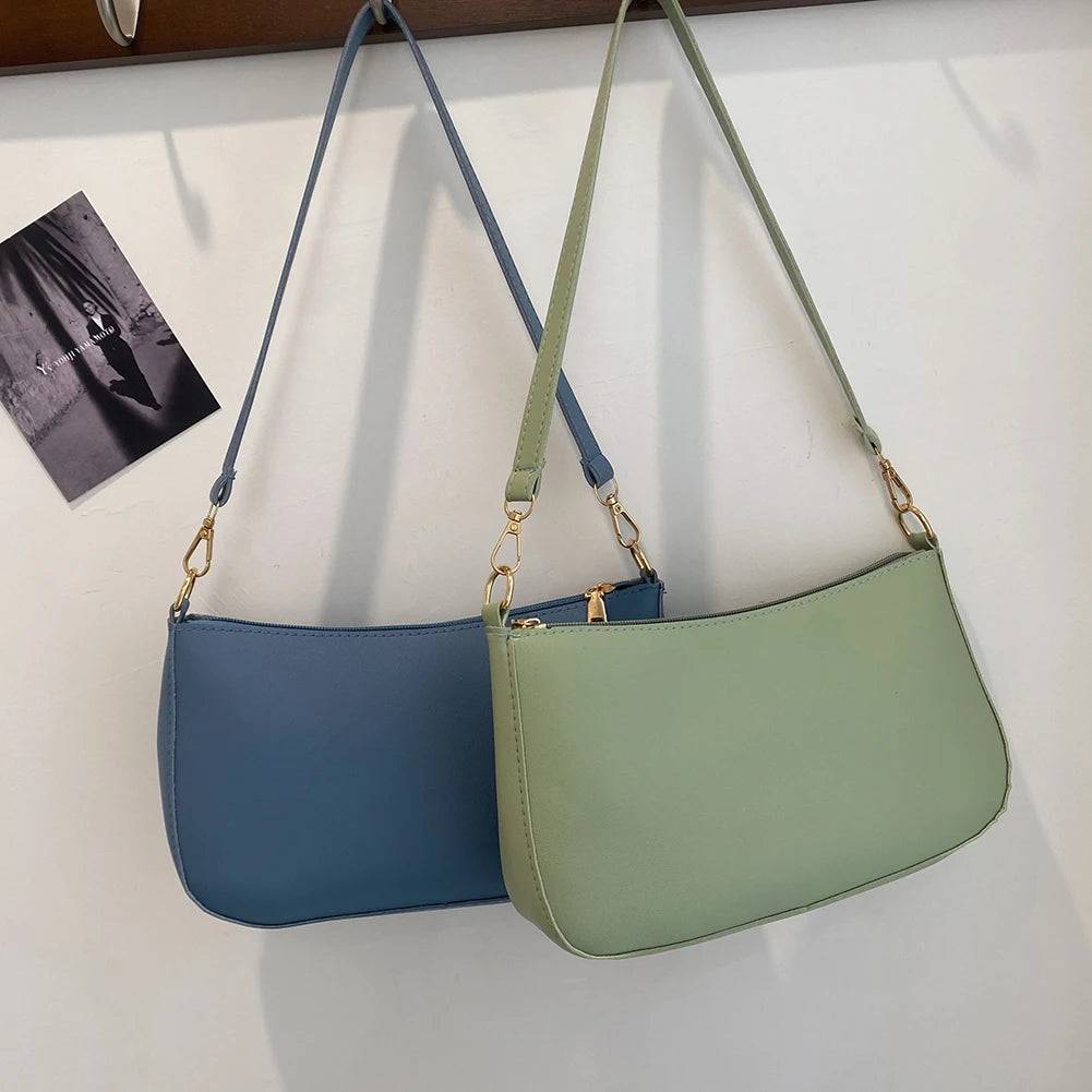 Minimal leather sling crossbody