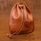 Lightweight leather coin pouch