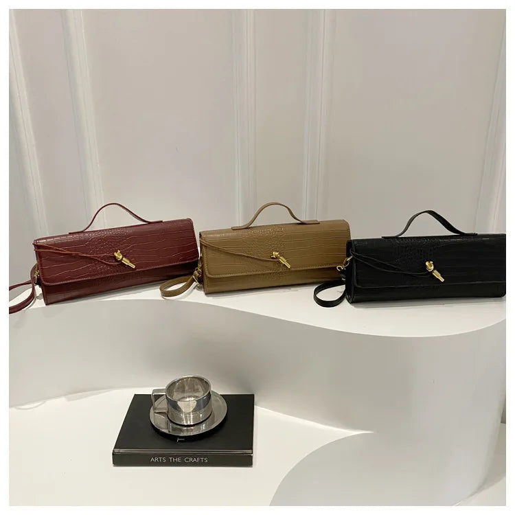 Compact leather handbag