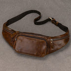 Minimalist leather waist bag