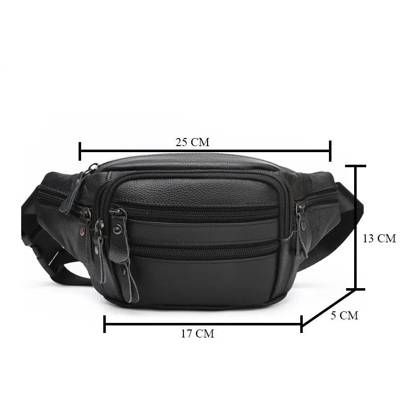 Smooth leather belt pouch