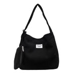 Women’s small corduroy tote bag with matching pouch