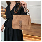 Casual suede sling handbag