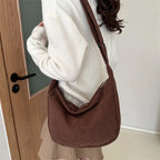 Corduroy handbag for casual wear