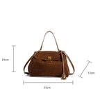 Chic suede handbag for work and city style