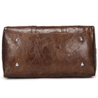 Handcrafted leather overnight duffle bag