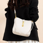 Functional leather crossbody bag