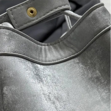 Suede box slouch bag