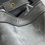 Suede box slouch bag