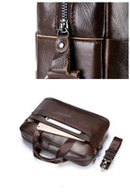 Men's structured leather laptop case
