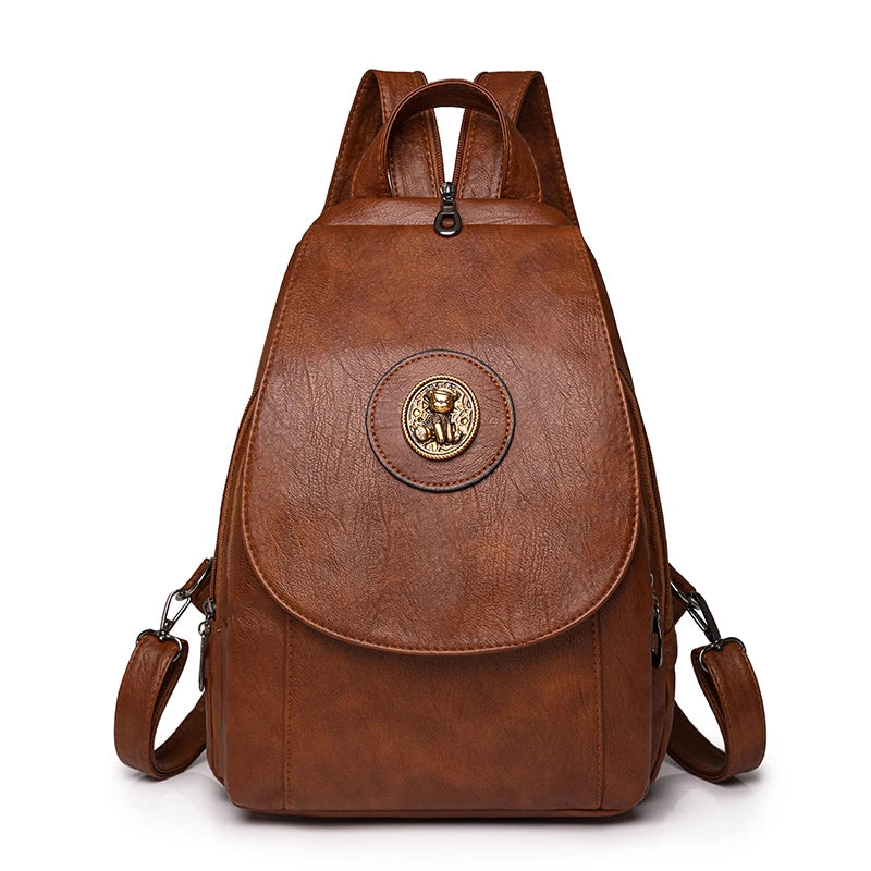 Women’s leather knapsack