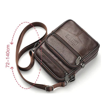 Structured leather crossbody bag